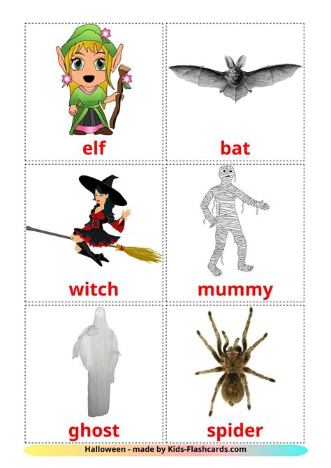 16 Free Halloween Flashcards Pdf English Words