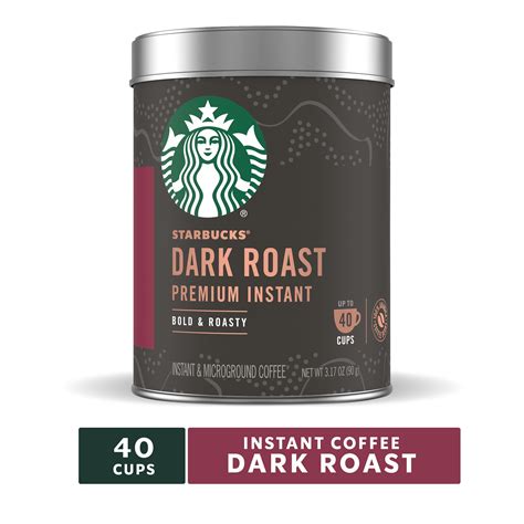 Starbucks Dark Roast Premium Instant Coffee 100 Arabica 1 Tin Up