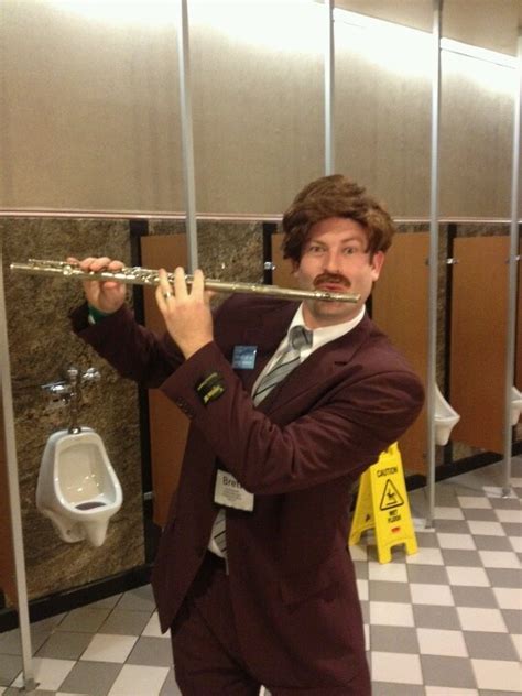 Ron Burgundy Playing Jazz Flute In The Mens Room Ron Burgundy