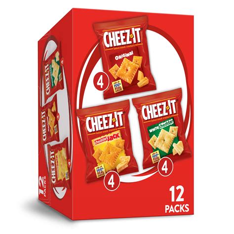 Cheez It Baked Snack Cheese Crackers Variety Pack 12 Ct 121 Oz