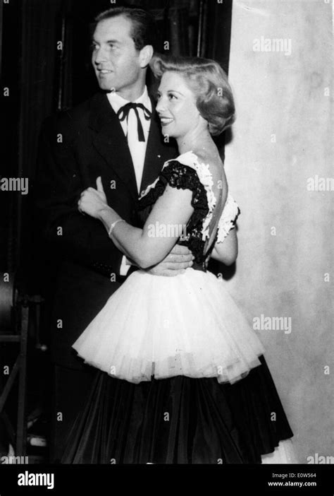 Singer Dinah Shore With Husband George Montgomery At A Party Stock