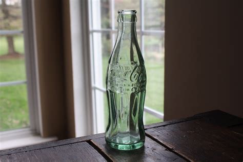 Vintage Green Glass Coca Cola Bottle Antique New York Ny Coke Bottle