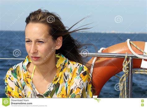 Woman On The Boat Stock Photo Image Of Vacation Summer 8907464