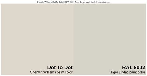 Sherwin Williams Dot To Dot Tiger Drylac Equivalent Ral