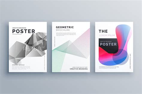 Abstract Minimal Brochure Design Template Size A4 In Lines Geom