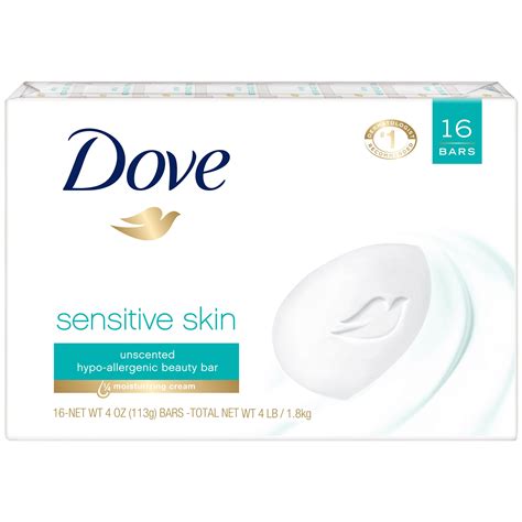 Dove Beauty Bar Sensitive Skin 4 Oz 16 Bar Amazonca Beauty
