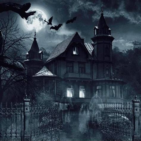 Haunted House Halloween Artwork Halloween Poster Halloween Pictures