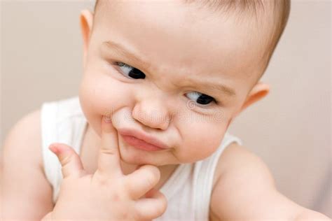 Fun Caucasian Baby With Finger Stock Images Image 17995174