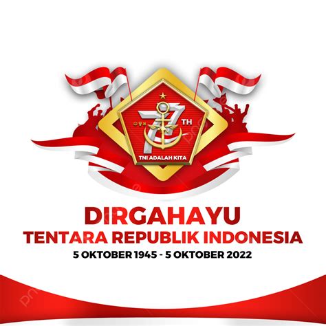 Greeting Text Dirgahayu Tni 2022 With Logo Resmi Hut Ke 77 Hut Tni Ke