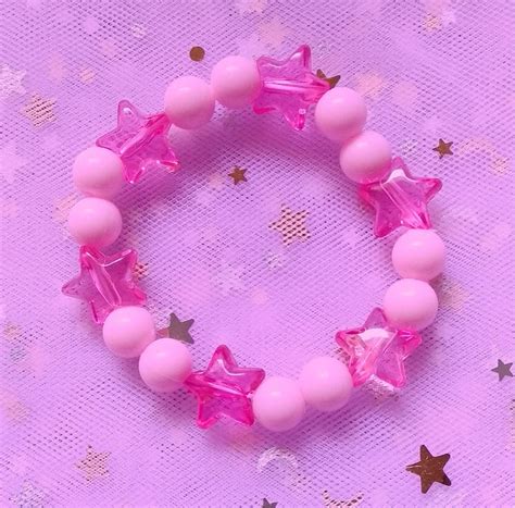 Pastel Fairy Kei Bracelet Kawaii Stars Kawaii Tsundere Etsy