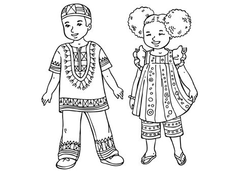 Whitman and craig packer p. Coloring page - African children