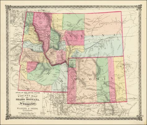 County Map Of Montana Idaho And Wyoming Barry Lawrence