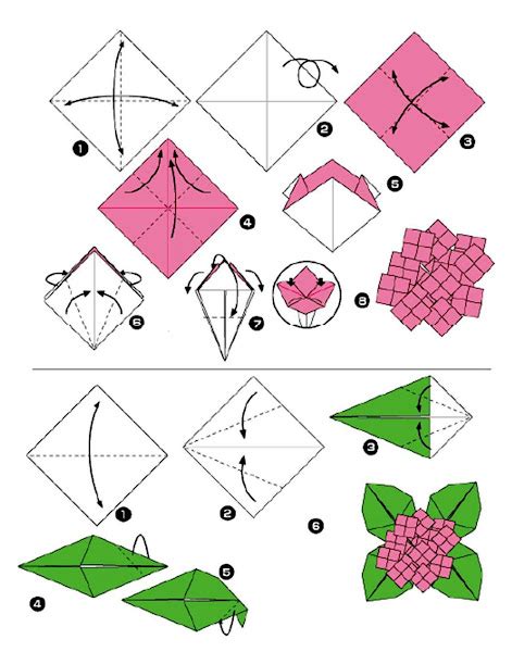 Padahal, walaupun terlihat rumit dan sulit, tapi ketika kamu mencobanya, membuat origami bukanlah hal yang sesulit seperti yang dipikirkan lho. Cara Membuat Origami Bunga dan Daun | Welcome to My Blog