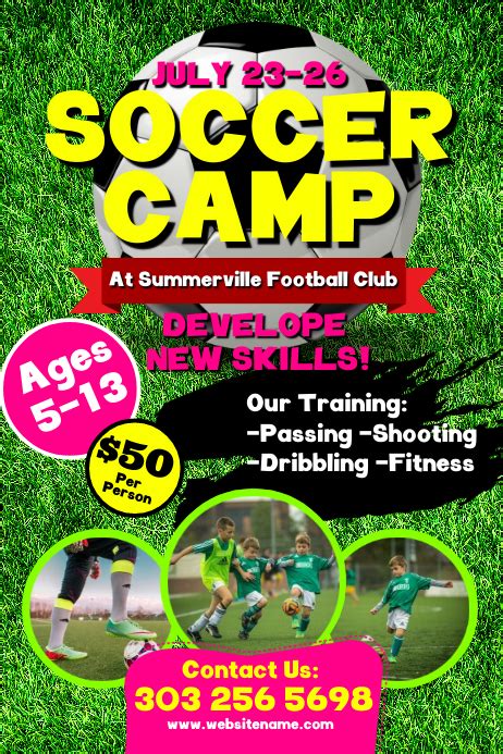 Copy Of Soccer Camp Poster Postermywall
