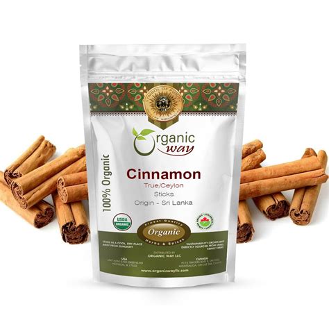 Organic Way True Ceylon Cinnamon Sticks Cinnamomum Verum Adds