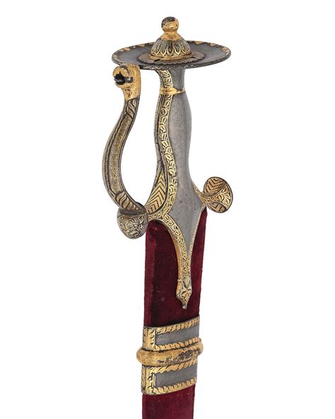 bonhams a mughal gold koftgari steel hilted sword tulwar with safavid steel blade north