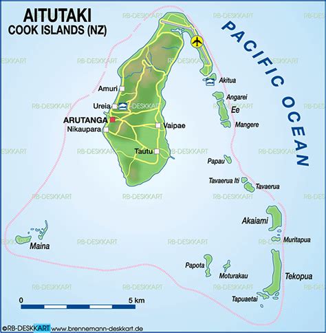 Cook vergeben und erschien zum ersten mal in einer russischen seekarte zu beginn des . Karte von Aitutaki, Cook Inseln (Insel in Neuseeland ...