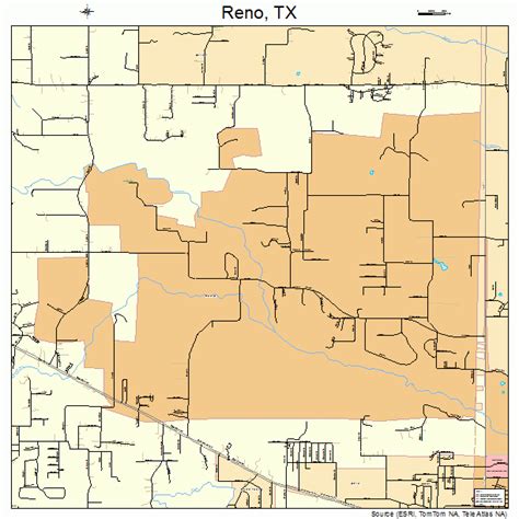 Reno Texas Street Map 4861604