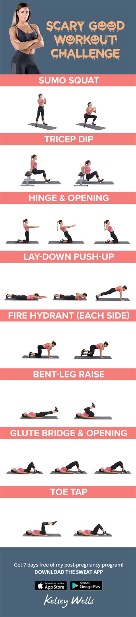 You can follow this quick pwr at home workout for free — just keep in mind this is a shorter version of the pwr at home workouts you'll find in the app, so. Trick or Treat Workout For Halloween - Kelsey Wells