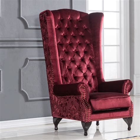 High Back Tall Wingback Chair How To Reupholster A Wingback Chair