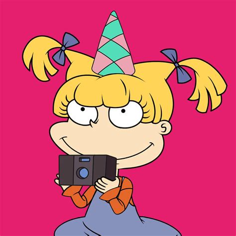 Download Angelica Pickles Celebrating With A Party Hat Wallpaper