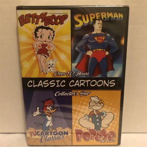 Cartoon Dvd Superman Popeye Mighty Mouse Betty Boop Felix Cat Woody