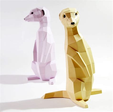 Diy Geometric Paper Animal Sculptures By Paperwolf Colossal