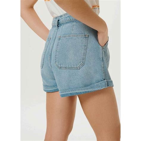 Shorts Jeans Hering Cintura Alta Feminino Azul Zattini