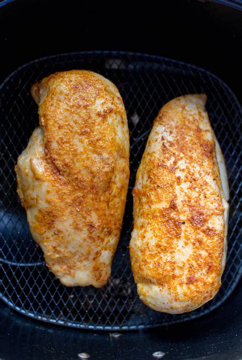 Sprinkle the dry seasoning mixture over the chicken breasts. Basic Air Fryer Chicken Breasts - Carmy - Run Eat Travel