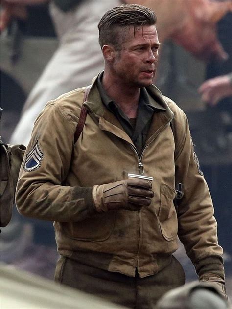 Brad pitt leads a tank crew into germany in the dying days of the second world war in this watchable thriller that is less realistic that it supposes. Fury Brad Pitt Cotton Jacket - Stars Jackets