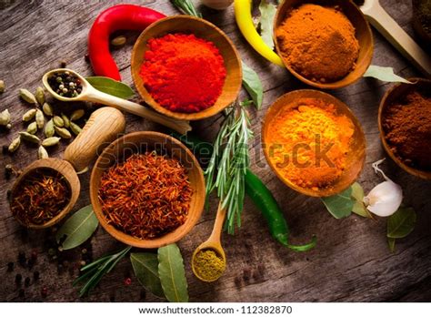 Assorted Spices Fresh Herbs Stock Photo Edit Now 112382870