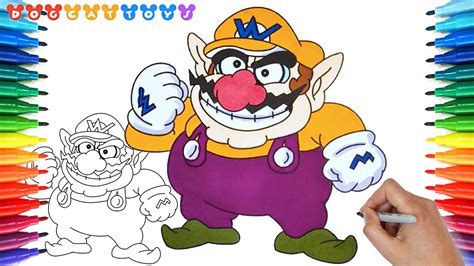 How To Draw Super Mario Wario Coloring Pages 177 Drawing Coloring