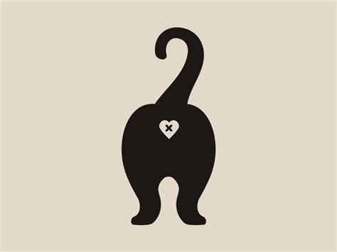 Cat Butt Transfer Sticker By Caseyillustrates On Dribbble