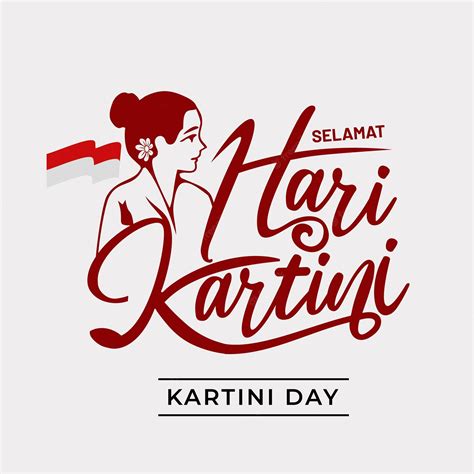 Premium Vector Greeting Text Of Selamat Hari Kartini Lettering Design
