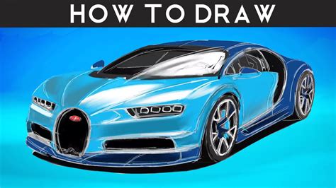 How to draw a car bugatti chiron 2017 front viewподробнее. HOW TO DRAW a Bugatti Chiron - Step by Step | drawingpat ...