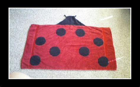 Ladybug Hooded Towel Etsy