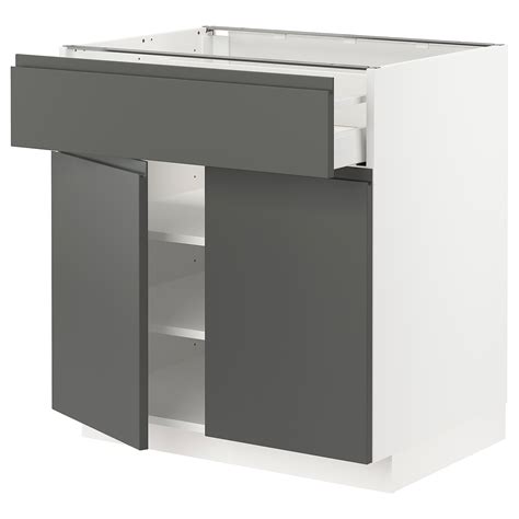 It brings clean lines and an open, modern look to your kitchen. METOD / MAXIMERABase cabinet with drawer/2 doorswhite ...