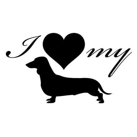 Freepik free vectors, photos and psd freepik online editor edit your freepik templates slidesgo free templates for presentations storyset free editable illustrations. I Love My Dachshund Weiner Dog Silhouette Heart Vinyl ...