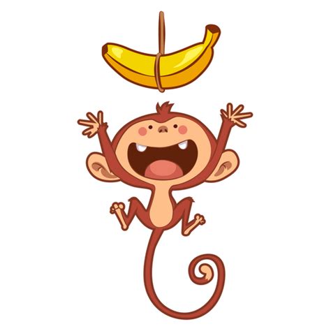 Monkey Banana Tree Clip Art