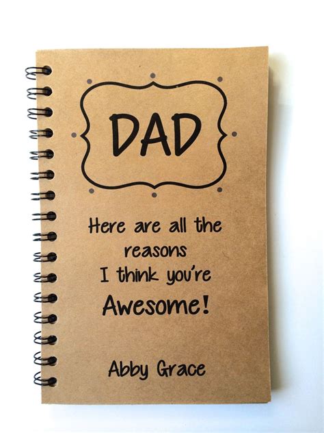 Homemade hand drawn super dad birthday card. Fathers Day Gift Dad Gift From Daughter From Son Journal ...