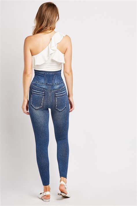 Stretchy High Waisted Jeggings Just 7