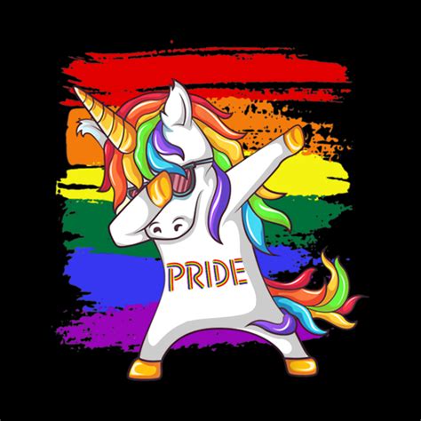 LGBT Lesbian Gay Pride Dabbing Unicorn Rainbow Gifts Unicorn