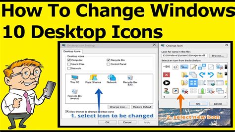 How To Change Windows 10 Desktop Icons Youtube