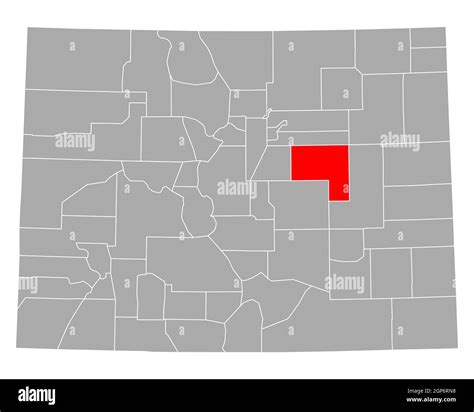 Map Of Elbert In Colorado Stock Photo Alamy