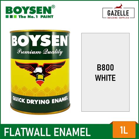 Boysen Flatwall Enamel White 1l For Wood And Metal Surfaces