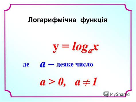 Log10(3 ∙ 7) = log10(3) + log10(7). Презентация на тему: "Y = log a x y = log a x Логарифмічна ...
