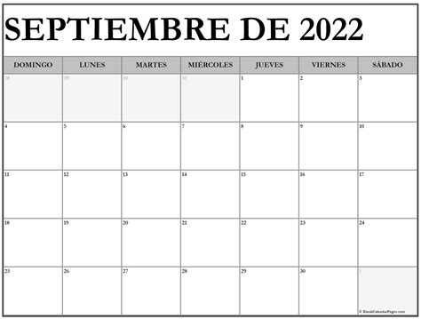 Septiembre De 2022 Calendario Gratis Calendario Septiembre