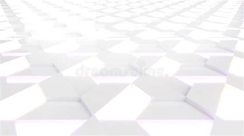 Abstract White Hexagon Shapes Backgroundhexagon Shape Raised High And