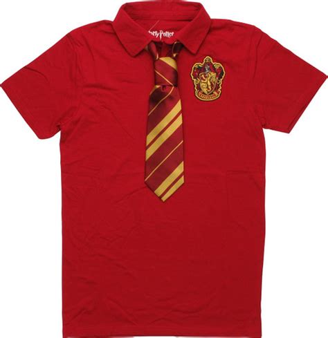 Harry Potter Gryffindor Crest Tie And Polo Shirt