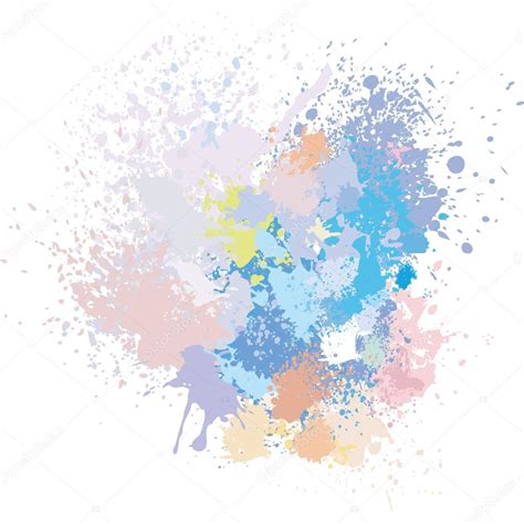 Pastel Background Of Paint Splashes Stock Vector Image By ©wikki33